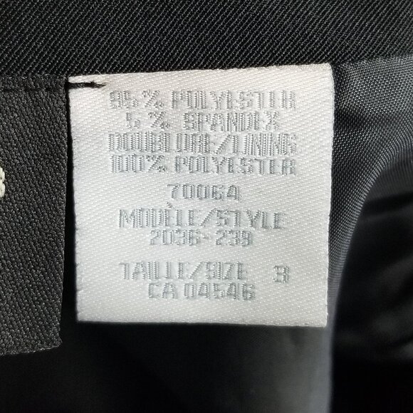 Simply Manakin Black Zipper Back Stretch Pencil Zipper Back Classic Skirt Size 3 - Picture 9 of 10